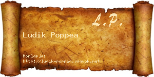 Ludik Poppea névjegykártya
